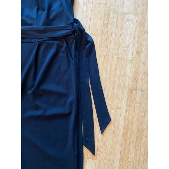 Torrid Black Jumpsuit Stretch Size 4X Minimalist Career Belt Cross Tie Back NWT - Picture 2 of 9